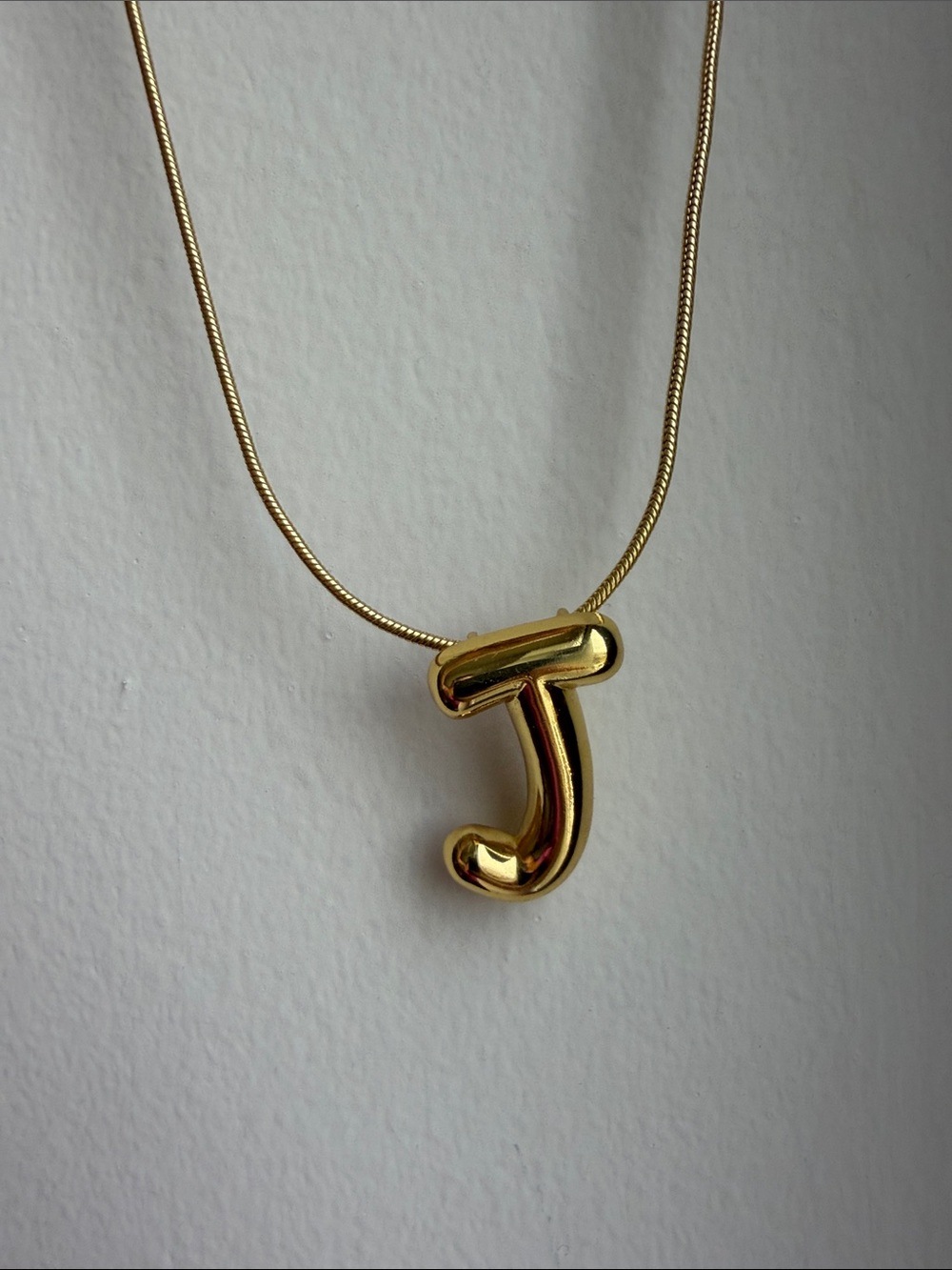 BaubleBar Gold Initial Necklace